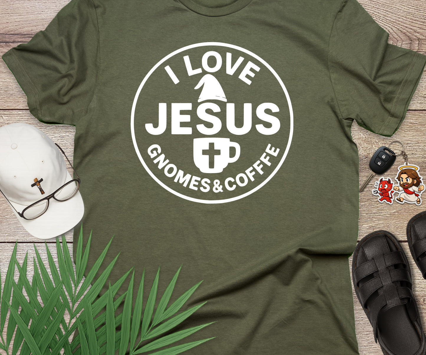 I Love Jesus, Gnomes And Coffee