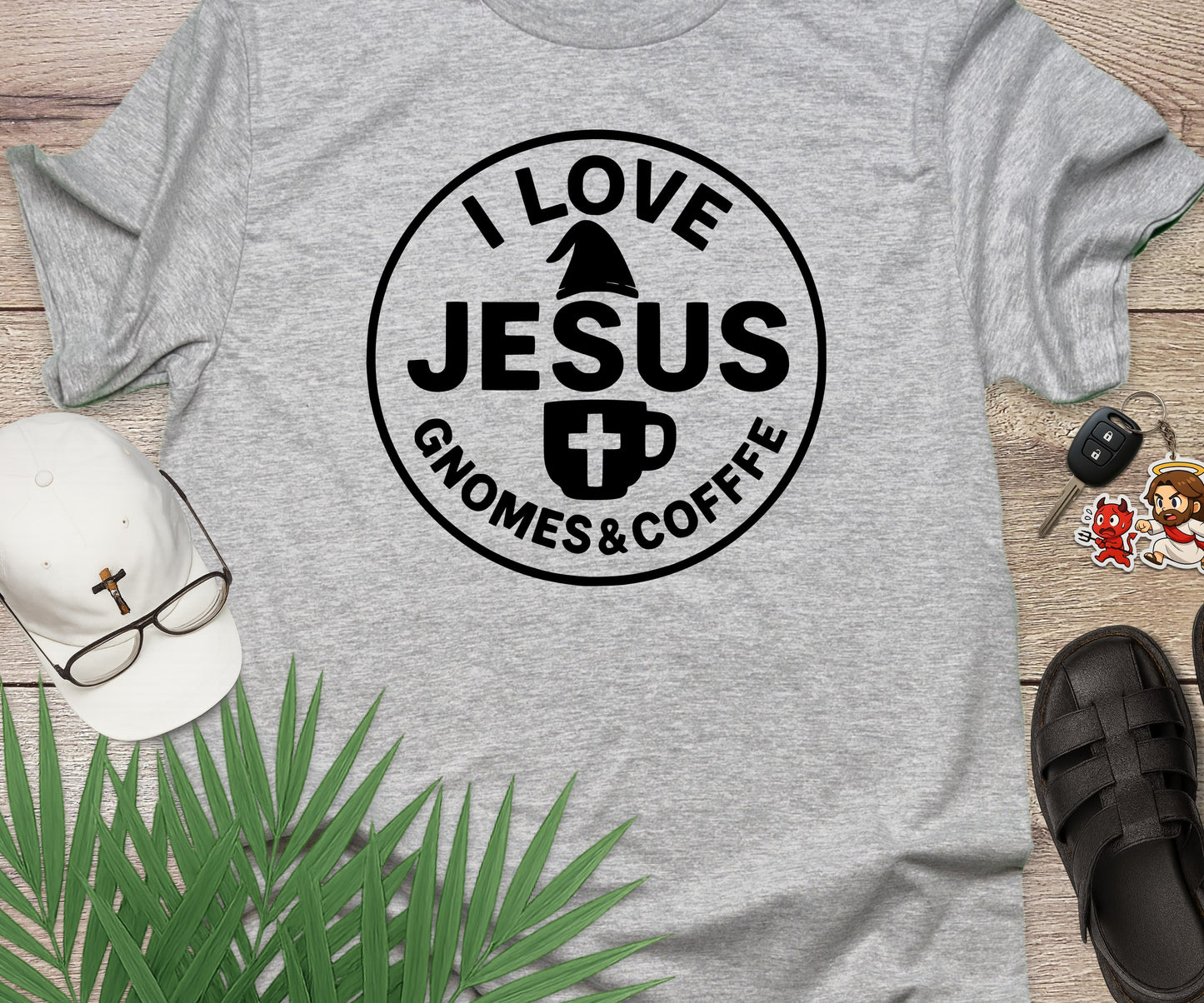 I Love Jesus, Gnomes And Coffee