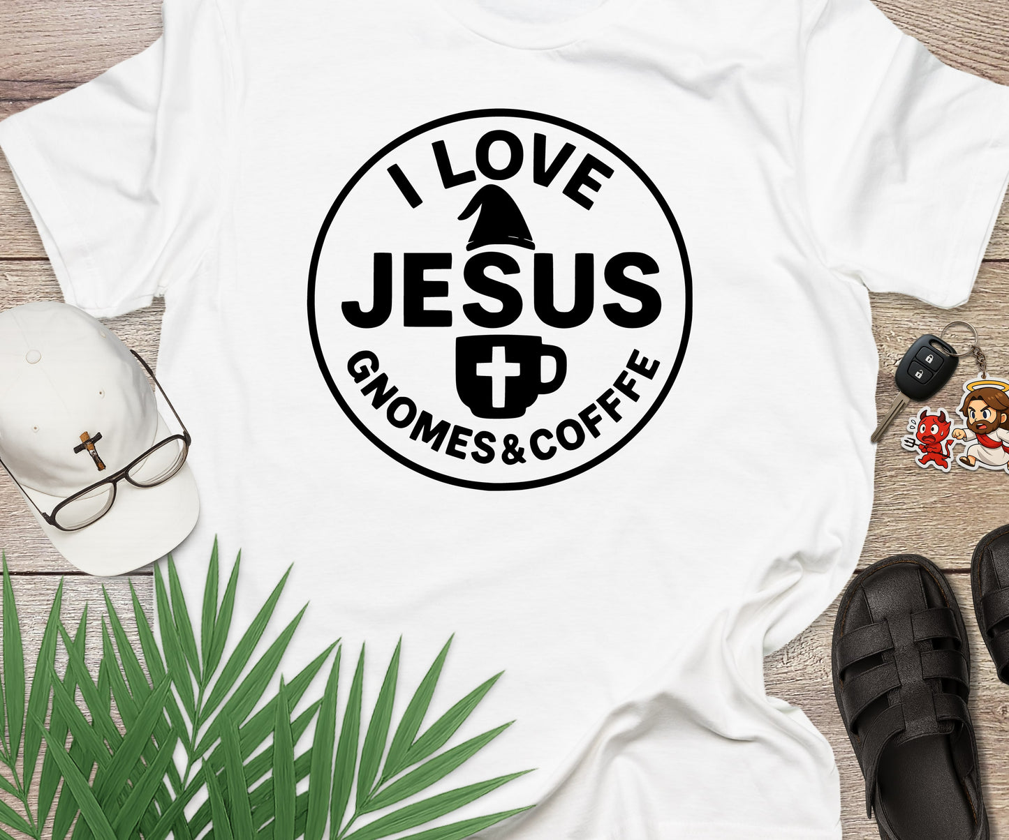 I Love Jesus, Gnomes And Coffee