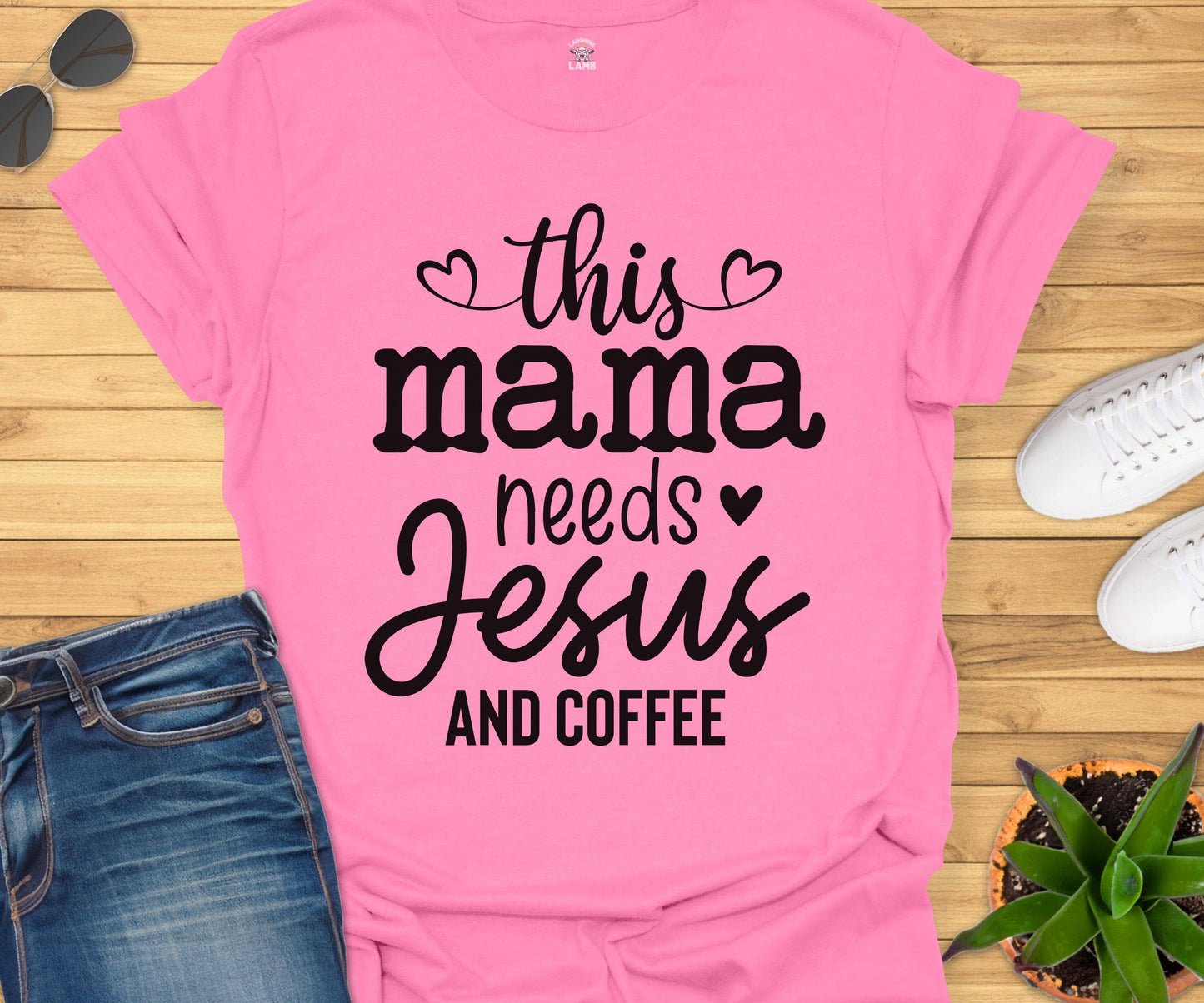 This Mama Needs Jesus And Coffee T-Shirt - Laughing Lamb